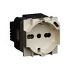 BTicino KC4140A16USB - Living Now Italian Standard P40 Socket with 18W Type-C USB, Champagne