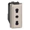 BTicino KM4180 - Twin socket 10/16 sand Living NOW