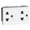 BTicino KW4185 - Duplex socket 2P+E 16A 127/250Vac Euro-American standard white Living Now