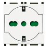 Vimar 14211 - 2P+E P40 Universal Flush Socket, White, Plana